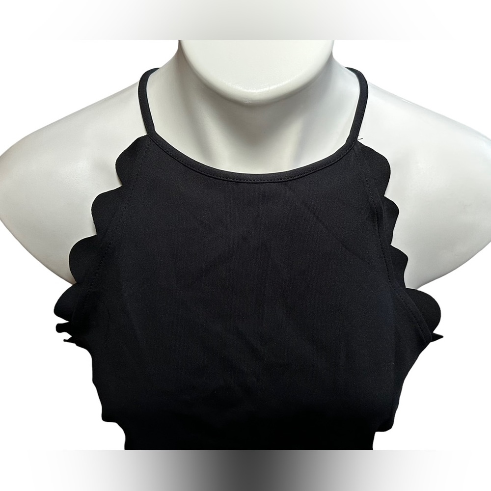 BLACK CROP TOP| scallop sides H&M - Picture 6 of 6